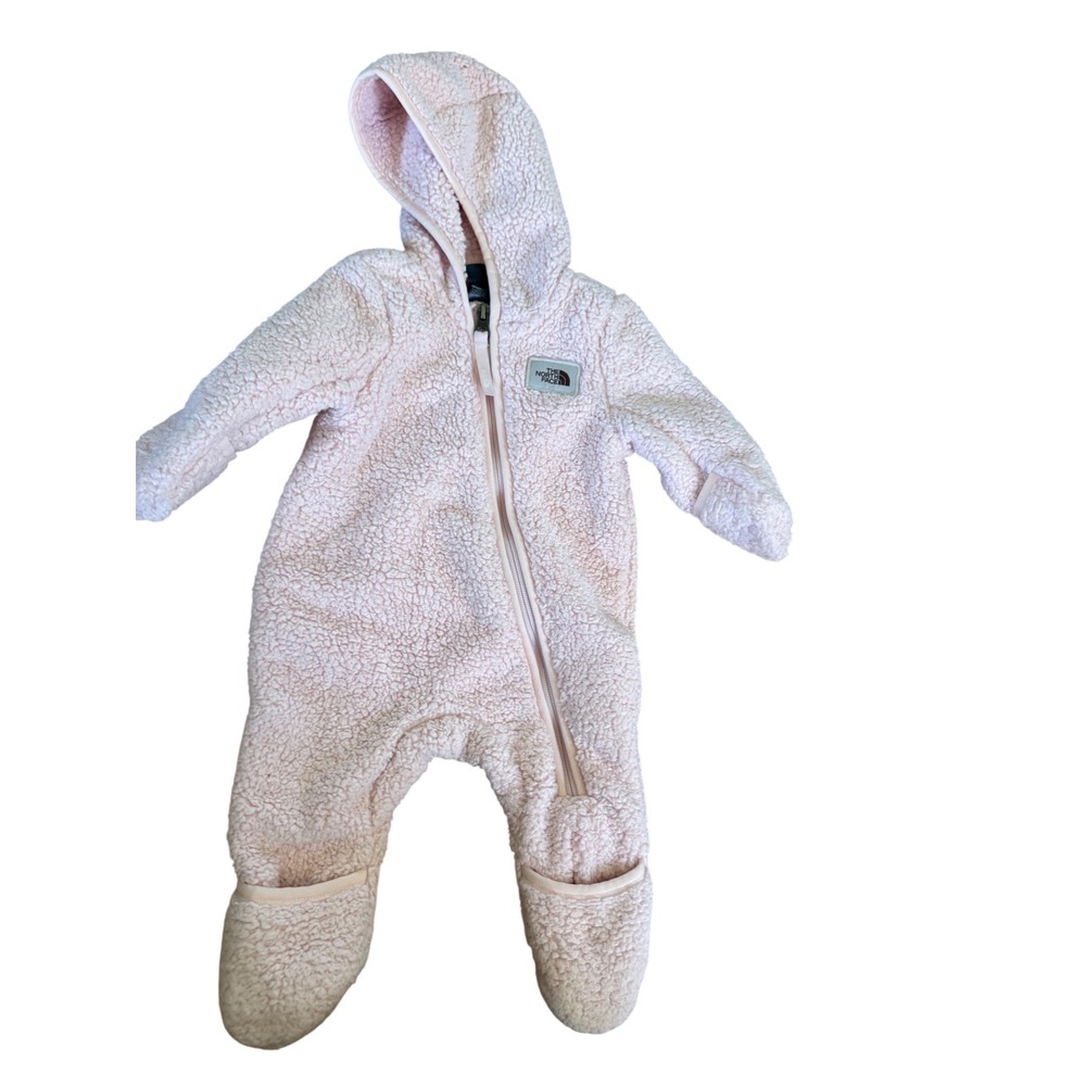 The North Face Pink Sherpa Fleece Campshire Bunting Suit Infant 3-6M